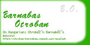 barnabas otroban business card